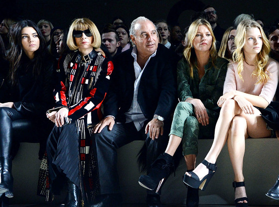 Kendall Jenner, Anna Wintour, Sir Philip Green, Kate Moss, Lottie Moss, Topshop, LFW Kendall Jenner, Anna Wintour, Sir Philip Green, Kate Moss, Lottie Moss, Topshop, LFW